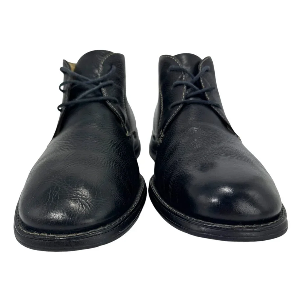 Johnston & Murphy Mens 10.5 M Shuler Chukka‎ Black Leather Boots Casual Comfort